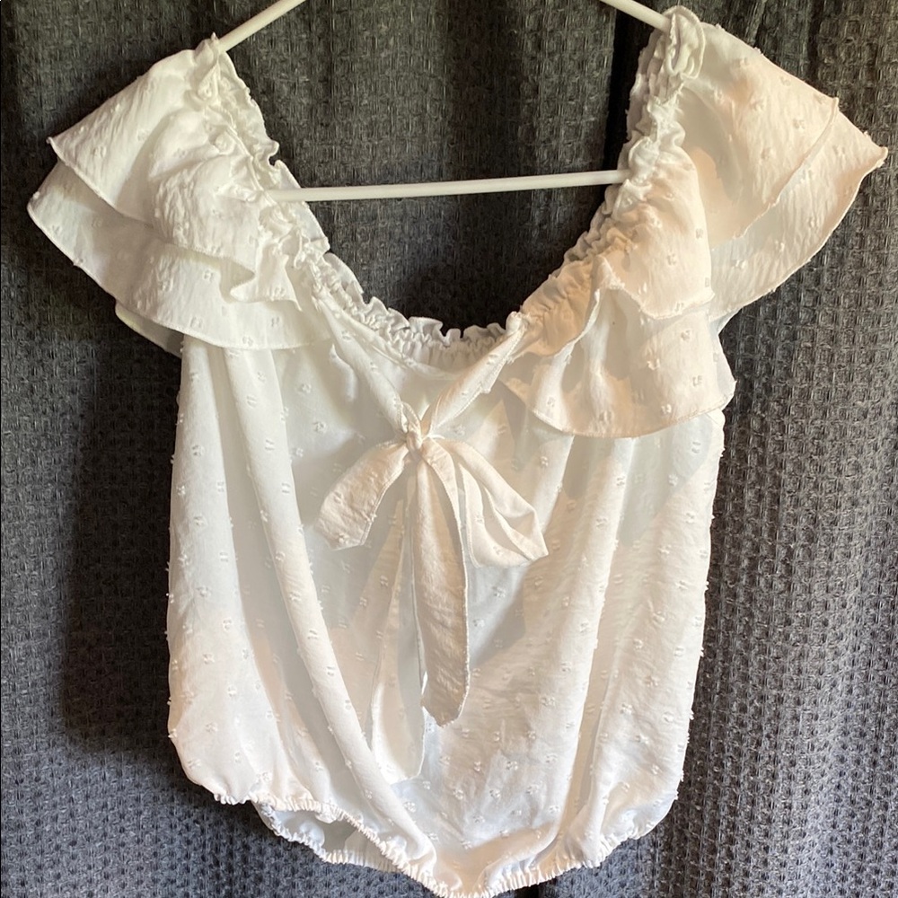 White Ruffled Blouse
